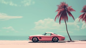 海边的跑车