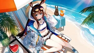 海边泳装少女-阿米娅