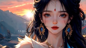 4K 夕阳谷少女