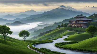 大自然风景山水河流湖泊04