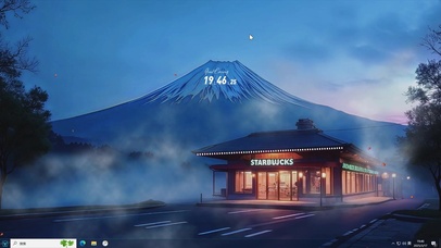 雪山脚下便利店-桌面主题