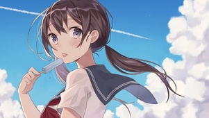 蓝天下的少女