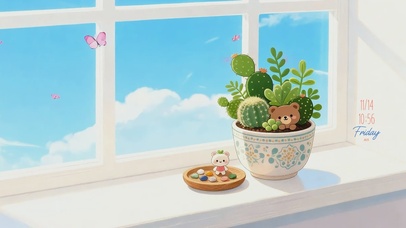 窗台的治愈角落