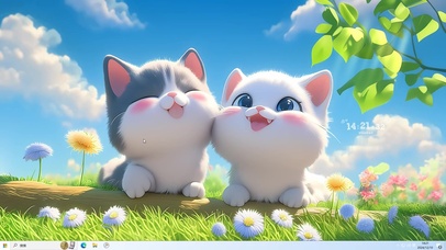 草地上可爱猫咪