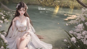 清澈湖水