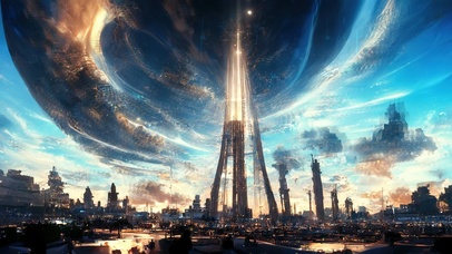 4K唯美治愈梦幻城市夜空