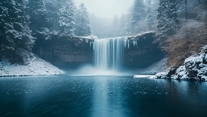冰瀑雪影