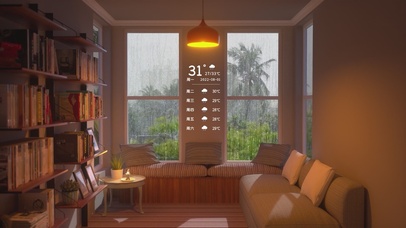 唯美治愈雨天书房