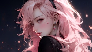 粉发美少女