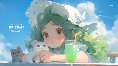 4k 晴空奶茶和猫猫