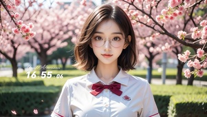 清纯眼镜美女
