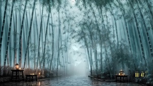 竹林夜雨