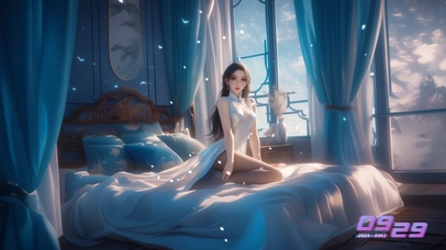 她的发丝像散了墨的书简