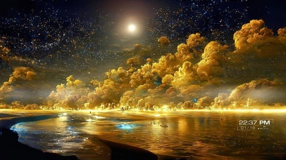 夜色下的鎏金海