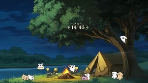 夏夜露营小狗