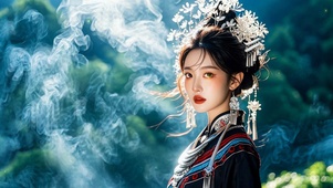 4k唯美侗族姑娘