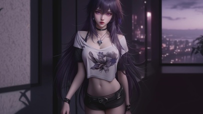 甜美露肩装女孩