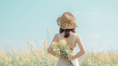 11月你好罗布林卡花田女孩