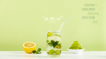 唯美夏日青桔气泡水