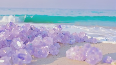 清新护眼海边水晶