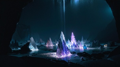 秘境中的水晶矿洞