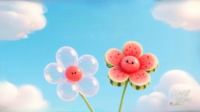 微笑西瓜太阳花