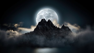 月夜孤山
