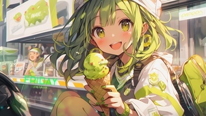 清新冰淇淋少女