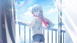 气泡阳台少女