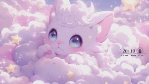 可爱云端小猫