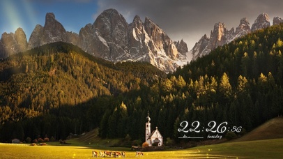 唯美治愈雪山森林