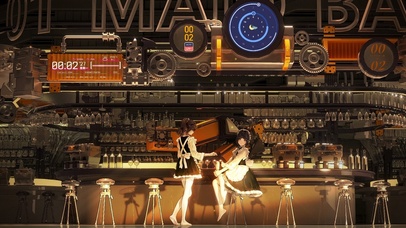 4k 唯美机械酒吧女仆