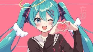 可爱蓝发少女
