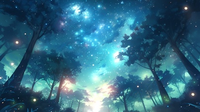 4K 森林星空