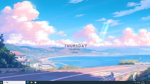 晚霞海景公路