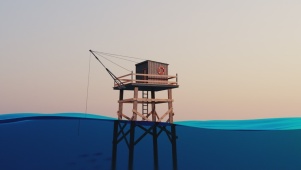 简约海上小屋