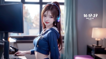 4k纯欲系长发电竞少女