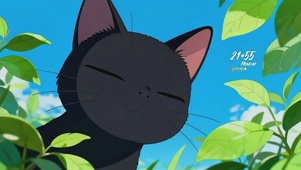 可爱黑猫