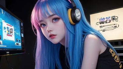 4K清纯可爱电竞女孩