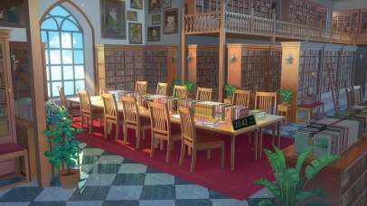 治愈午后图书馆