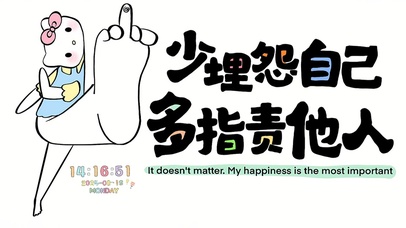 少埋怨自己 多指责他人