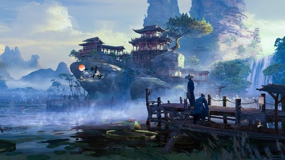 4k唯美治愈古风仙境风景