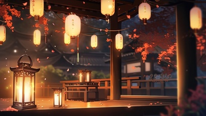 中秋夜·灯满庭