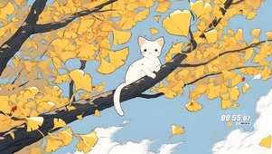 晴空下的猫咪