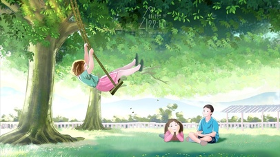 夏天童年回忆荡秋千