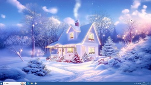 圣诞雪夜小屋