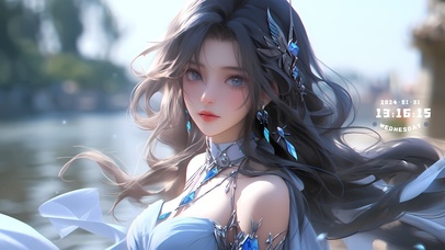 禁欲系长发美女