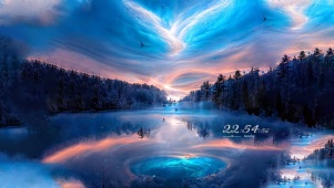 4k 唯美梦幻夜空星云