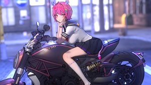 机车美女