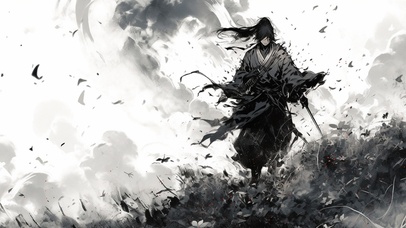 4K水墨风 剑客